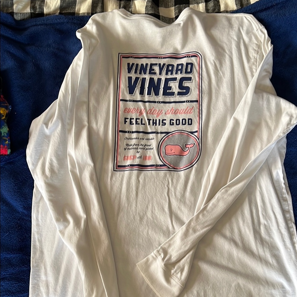 Vineyard Vines Men's White Long Sleeve Shirt - Picture 4 of 4